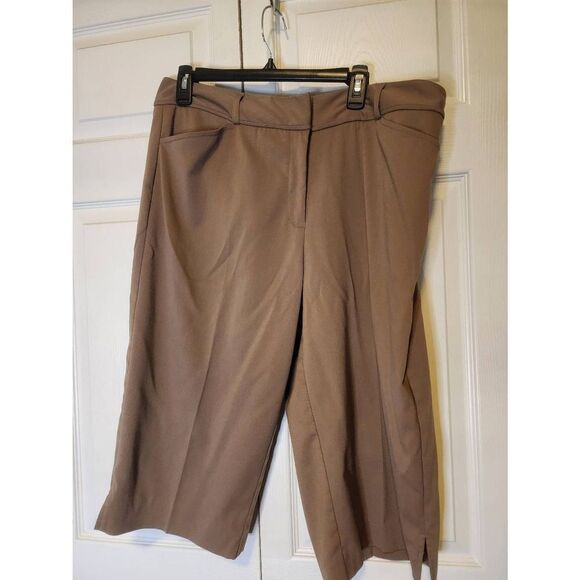 Christopher and Banks Tan Wide Leg Capris - Picture 1 of 3